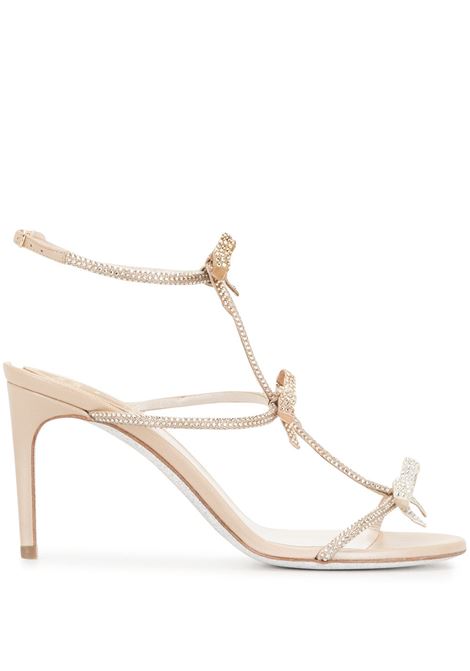 Beige rhinestone-embellished bow sandals Rene caovilla - women RENE CAOVILLA | C08003080R001X666